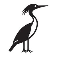 Elegant Silhouette of a Bird in Black and White vector