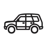 Minimalist Line Art of a Car for Graphic Design vector