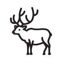 Stylized Illustration of a Simple Deer Design vector
