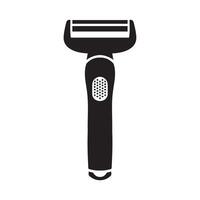 Black and white illustration of a razor tool vector