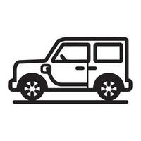 Simple Outline of a Classic SUV Vehicle Design vector