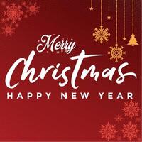 Snowflake Decorative Merry Christmas lettering background. Christmas and New Year typography on a background with snowflakes. Merry Christmas text. vector