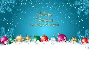 Merry Christmas and Happy New Year on red background with gift pin leaf and element in Christmas holiday , Flat Modern design , illustration EPS 10 vector