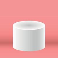 Classic white podium, stage on a plain background. vector