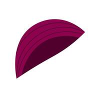 Detailed hand drawn slice of red onion, vibrant purple colors with soft lines vector