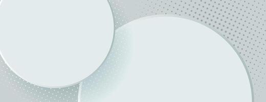 white and gray abstract background with overlapping circles and dots vector