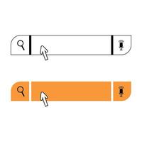 Search bar template website editable stroke vector