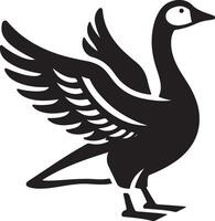 Goose icon in white background. vector