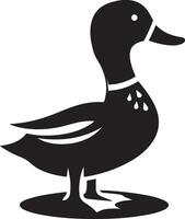Black duck icon in white background. vector