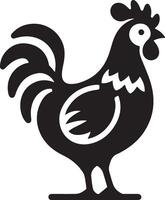 Hen icon silhouette. vector