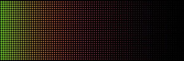 Horizontal halftone background with neon gradient. Grunge wallpaper with dots, neon fade to create a comic style design, retro collage. vector