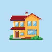 a house building in flat design vector