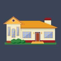 home building in flat design vector