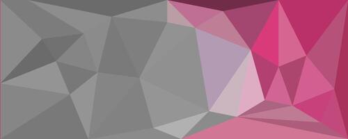 Gray and Red Geometrical Shape Polygonal Background Abstract Banner vector