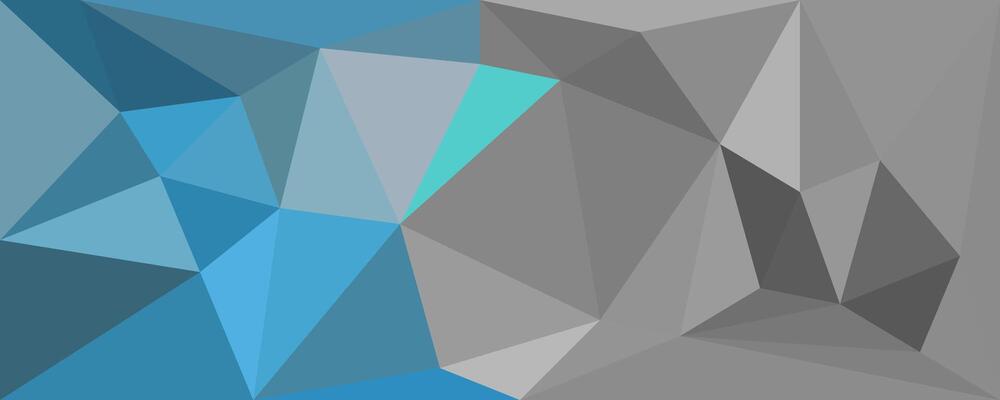 Gray and Blue Geometrical Shape Polygonal Background Abstract Banner