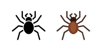 Spider icon set featuring various simple and detailed designs. Perfect for Halloween themes, web design, apps, and creepy or nature-related projects. Versatile illustrations for multiple uses. vector