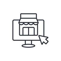 E-commerce icon. .Editable stroke.linear style sign for use web design,logo.Symbol illustration. vector