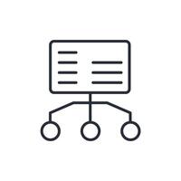 site map icon. .Editable stroke.linear style sign for use web design,logo.Symbol illustration. vector