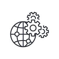 Web Development icon. .Editable stroke.linear style sign for use web design,logo.Symbol illustration. vector