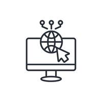 Website icon. .Editable stroke.linear style sign for use web design,logo.Symbol illustration. vector