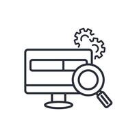 Search bar icon. .Editable stroke.linear style sign for use web design,logo.Symbol illustration. vector