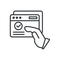user experience icon. .Editable stroke.linear style sign for use web design,logo.Symbol illustration. vector