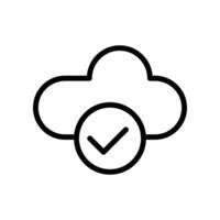 This is A nice Tick Approved Cloud Icon Design vector
