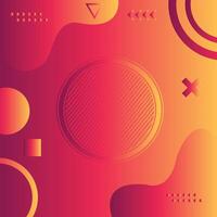 Orange and Red Gradient Abstract Background with circle shpae in center technology digital template, cover design, backdrop vector