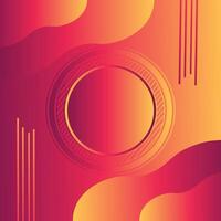 Geometric circle Gradient background template copy space for banner, presentation, poster, or landing page vector