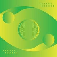 Green abstract background, circle Shape Geometric , graphic, technology digital template, cover design, backdrop, banner, web background, book cover, advertisement, green gradient background. vector