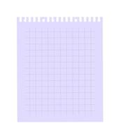 Torn notebook paper sheet with grid illustration. Checkered ripped page leaf. Template design for poster, card, social media. Collage element. vector