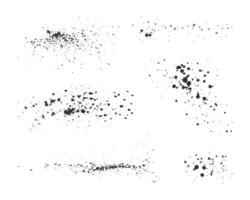 A set of ink splatters, drops, stains and splashes isolated on a white background. illustration of various shapes and sizes of paint spots for textures, backgrounds, artistic projects, designs vector