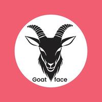 goat logo flat design vector