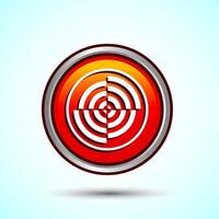 WIFI Icon Design Illustration, Internet Connection Symbol, Wireless and WIFI Sign, Orange Color Round Button Design vector