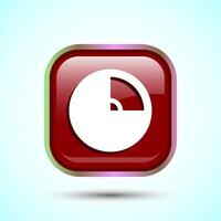 WIFI Icon Design Illustration, Internet Connection Symbol, Wireless and WIFI Sign, Red Color Square Button Design vector