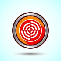 WIFI Icon Design Illustration, Internet Connection Symbol, Wireless and WIFI Sign, Orange Shadow Button Design vector