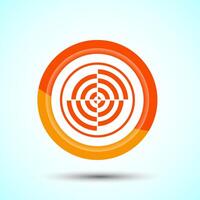 WIFI Icon Design Illustration, Internet Connection Symbol, Wireless and WIFI Sign, Orange Color Button Design vector