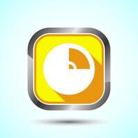 WIFI Icon Design Illustration, Internet Connection Symbol, Wireless and WIFI Sign, Yellow Shadow Button Design vector