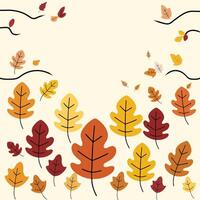 Autumn pattern with colorful leaves vector