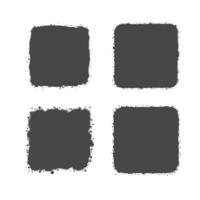 Black square shapes with rough, uneven edges vector