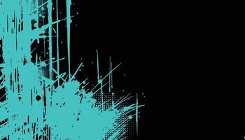 Abstract teal and black distressed grunge background vector