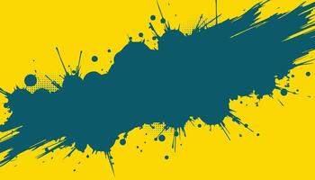 Abstract yellow and blue distressed grunge background vector