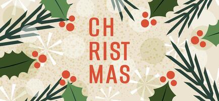 Minimalistic postcard and banner. Christmas and New Year. Frame and shape. Elements and figure. Neo geometric. Modern trendy design. Hand drawn and doodle. Ornaments. Xmas. Cut out. Simple. 2025. Flat vector