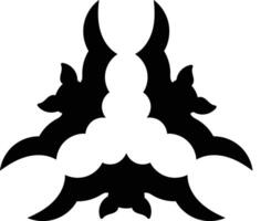 Black bats on white background vector