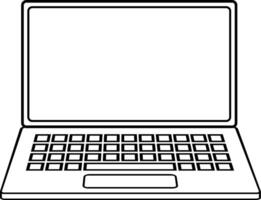 Laptop, Computer Simple Line Icon vector