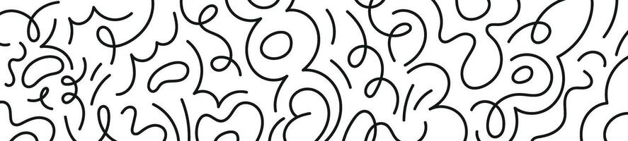 Abstract background with playful squiggle lines and shapes. fun pattern for kids and children. Flat illustration isolated on white background. vector