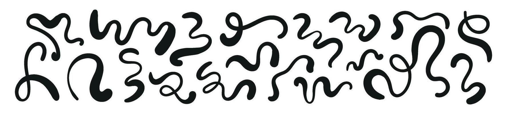 Wavy, fluid pattern with organic shapes. Groovy doodle liquid design. Flat illustration isolated on white background.