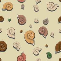 seamless pattern with sea shells vector
