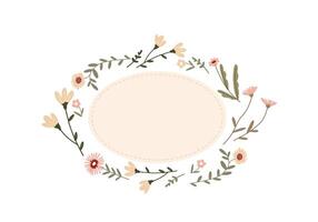 Greeting card decorated with floral patterns on a light background for festive celebrations. vector