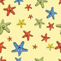 Starfish color pattern vector